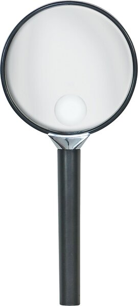 Leseglas / Lupe Serie CLASSIC VISION Ø 90 mm, Vergrößerung: 2 x / integrierte Linse Ø 16 mm (4 x), schwarz