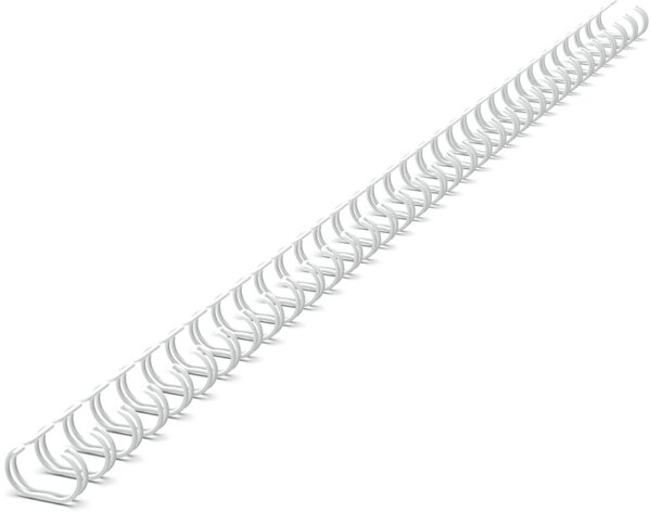 Binderücken Renz Ring Wire 3:1, 6,9 mm, für 45 Blatt, weiß, 100 Stück