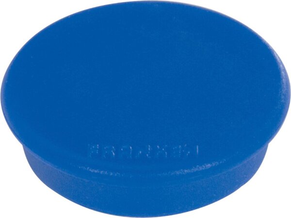 Haftmagnet, Ø 24 mm, blau, Haftkraft 300g (bis zu 4 Blatt DIN A4 80g/qm), Packung à 10 Stück