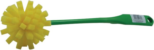 Isolierkannenbürste mit Schaumstoffkopf, 29 cm, grün und gelb