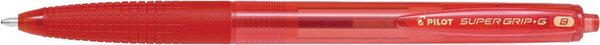 Kugelschreiber Super Grip G RT, Schaft rot, Kunststoff, Mine B - 0,5 mm, rot