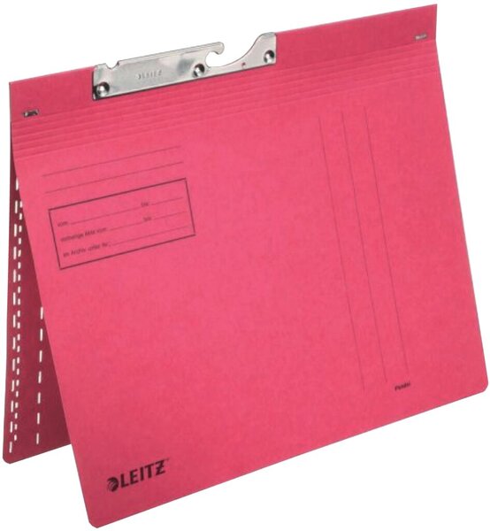 Pendelhefter DIN A4, rot, kaufmännische Heftung oder Behördenheftung, Karton: 250g/qm