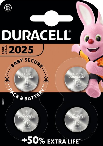 Knopfzelle, Lithium, Electronics, CR2025, V3, 4er Blister