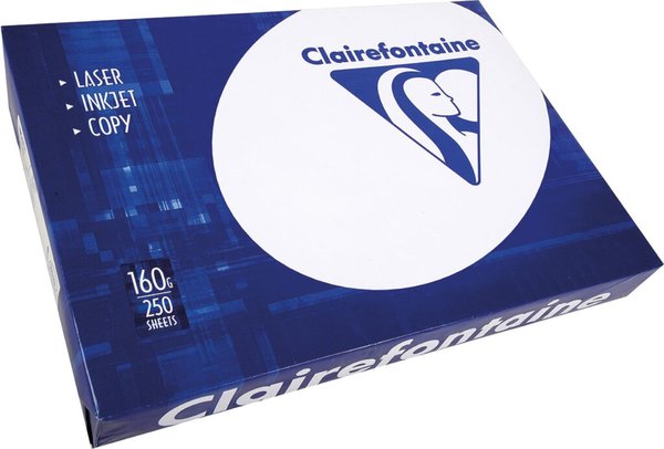Kopierpapier Clairalfa, DIN A3, 160g/qm, weiß, 171 CIE, Packung à 250 Blatt