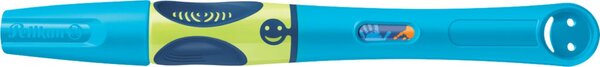 Schulfüller griffix, Rechtshänder, Feder A (Anfänger), inklusive Tintenpatrone, neon fresh blue