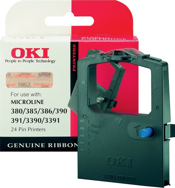 Farbband 09002309, für OKI Nadeldrucker, Nylon, schwarz