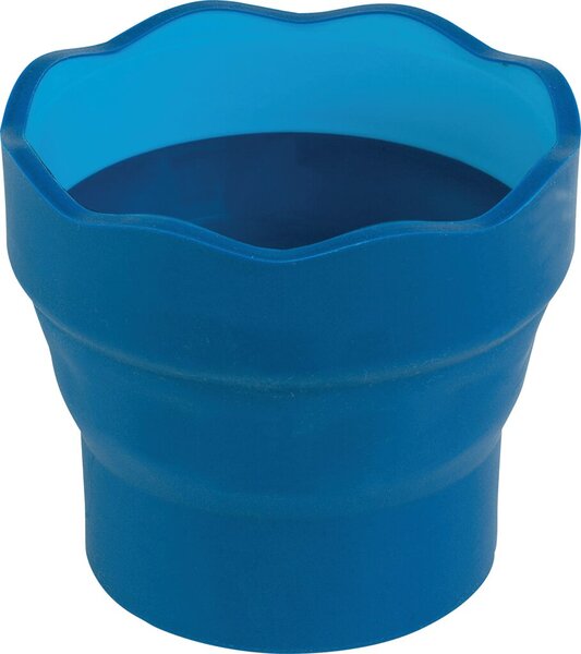 Pinselbecher CLIC & GO, faltbar, Kunststoff, spülmaschinenfest, faltbar, 100 x 100 x 100 mm, blau
