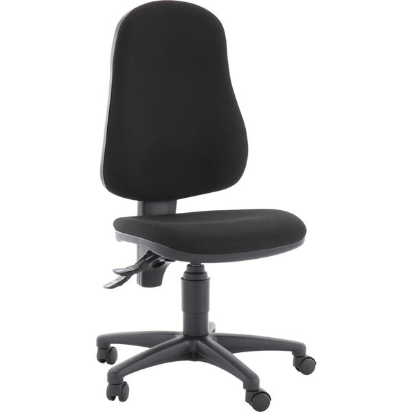 Bürodrehstuhl Point 60, Rückenlehne/Sitz gepolstert schwarz, Fußkreuz Kunststoff schwarz