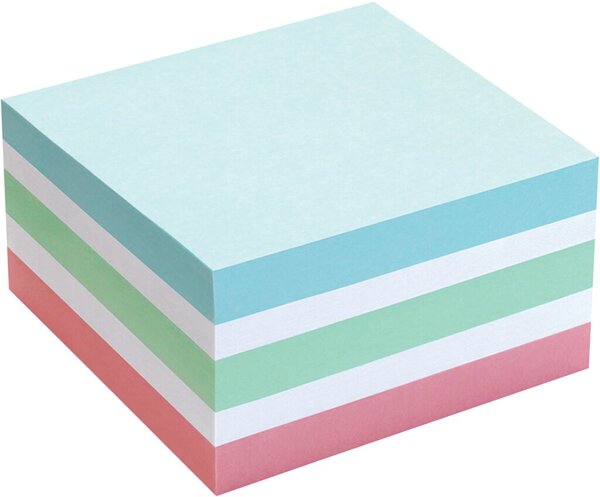 Haftnotiz-Würfel, FSC, 75 x 75 mm, pastell, 400 Blatt