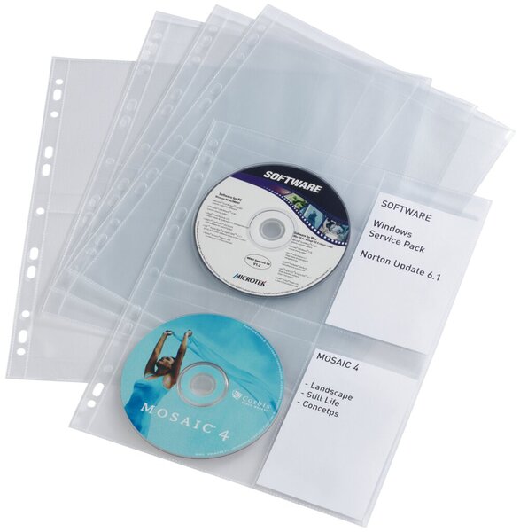 CD-Hülle für 4 CDs, für Ringbuch 5278, transparent, 10 Hüllen