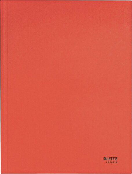 Jurismappe Recycle, DIN A4, 3 Klappen, Karton 430g/qm, rot