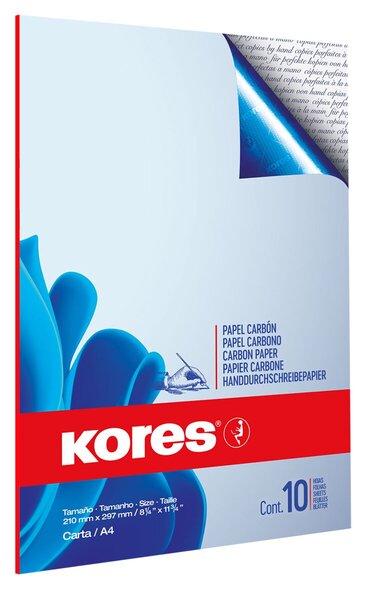 Durchschreibepapier, DIN A4, blauschreibend, 10 Blatt