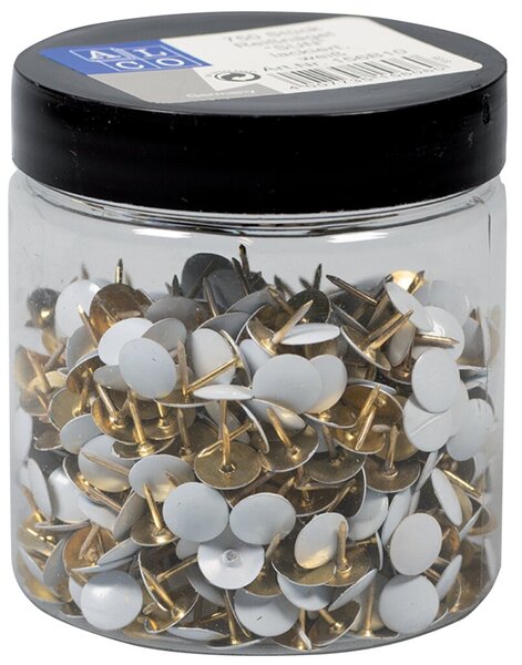 Reißnägel SUN, Ø 9,5 mm, plastiküberzogen, weiß, 750 Stück