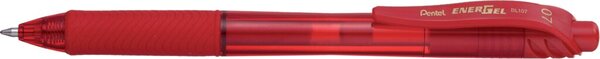 Gelroller EnerGel X, Strichstärke 0,35 mm, Schreibfarbe rot, Schaftfarbe transparentrot