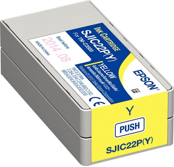 Tintenpatrone SJIC22P, für Epson Drucker, 32,5 ml, gelb