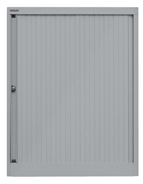 Rollladenschrank EuroTambour, (H x B x T) 1030 x 800 x 430 mm, 2,5 Ordnerhöhen, Korpus/Rollladen silber/silber