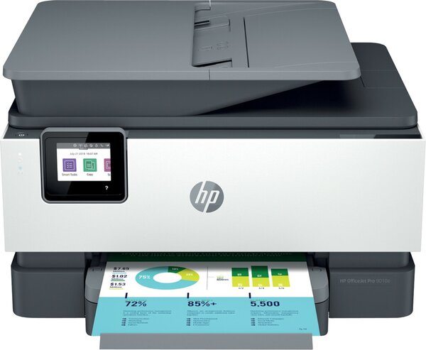 OfficeJet Pro 9010e All-in-One-Drucker, 4-in-1 Multifunktionsgerät, Farb-Tintenstrahl, grau/schwarz