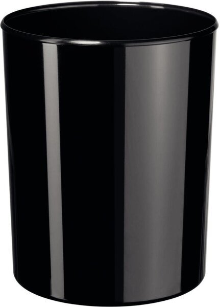 Papierkorb i-LINE, schwarz, 20 Liter, hochglänzend