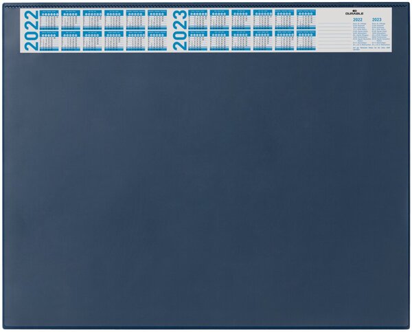 Schreibunterlage, 650 x 520 mm, mit 4-Jahreskalender, transparente Abdeckung, blau
