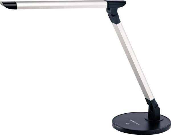 LED-Tischleuchte, silber/schwarz, 45 cm Höhe, 7-fach dimmbar, flexibel einstellbar, Lebensdauer Leuchtmittel 25.000 Stunden, Touchfunktion, zusammenfaltbar