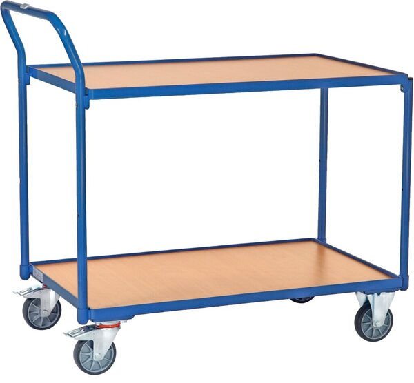 Tischwagen, Ladefläche: 1000 mm x 600 mm, 2 Böden, Schraubkonstruktion, Lenkrollen
