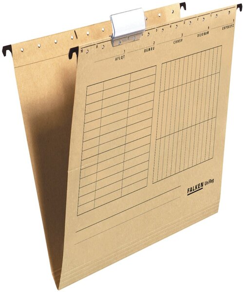 Hängemappe UniReg, DIN A4, seitlich offen, 230g/qm Kraftkarton, braun
