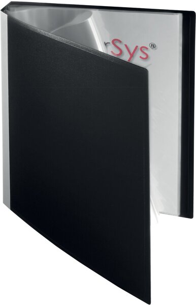 Sichtbuch DIN A4, 30 Hüllen, Rückenschildtasche, Rücken 22 mm, 310 x 240 x 22 mm, schwarz