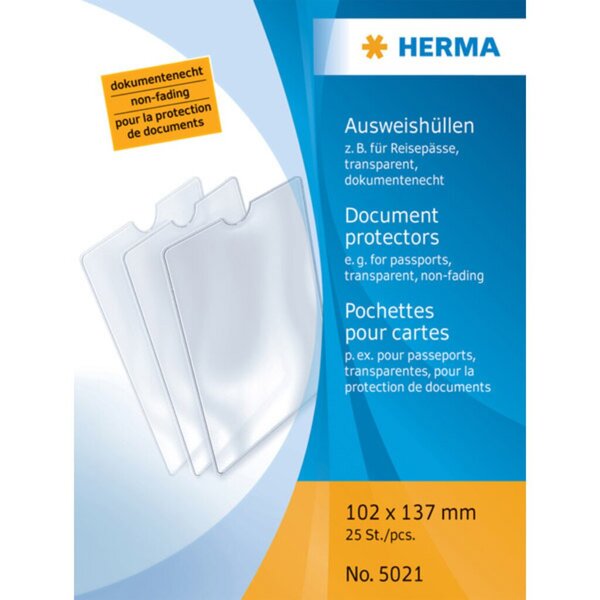 Reisepass-Schutzhülle, 102 x 137 mm, transparent, 25 Stück