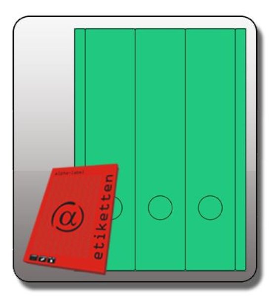 Rückenschild, lang/breit, 285 x 61 mm, grün, 100 Blatt