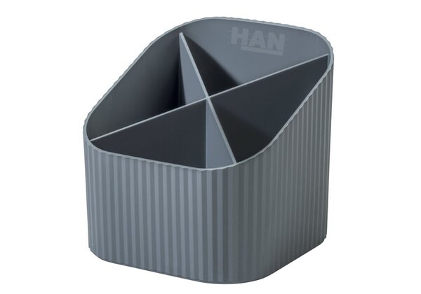 Schreibtischköcher KARMA, öko-grau, 80 - 100 % Recyclingmaterial