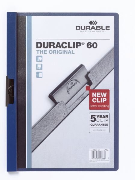 Klemmmappe DURACLIP, DIN A4, Fassungsvermögen 60 Blatt, 310 x 220 mm, dunkelblau