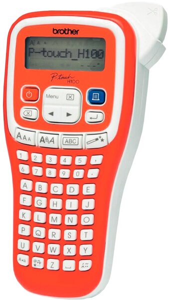Beschriftungsgerät P-Touch PT-H100R, Mobiles Gerät für TZe-Schriftbänder in den Breiten 3,5 - 12 mm, Druckgeschwindigkeit: 20 mm/Sek., rot