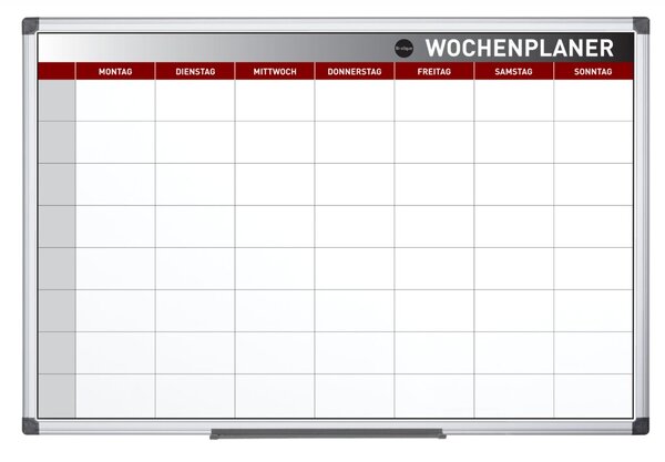 Whiteboard Earth Planer Woche, magnethaftend, beschriftbar, 90 x 60 cm, weiß