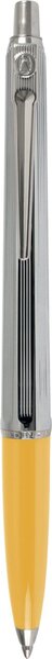 Kugelschreiber EPOCA CHROME, Schaft chrom/gelb, Mine 1,0 mm