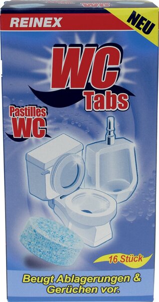 WC-Reiniger Tabs, im Folienbeutel, beugen Ablagerungen und Gerüchen vor, 16 Stück