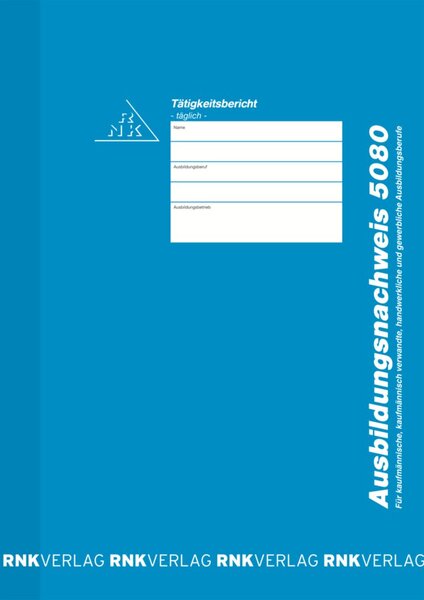 Ausbildungsnachweis (Heft) für tägliche Eintragung