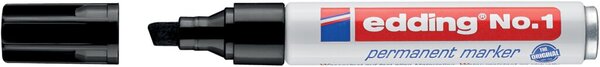 Marker No. 1, Keilspitze, Stichstärke 1 + 5 mm, nachfüllbar mit edding T25, schwarz