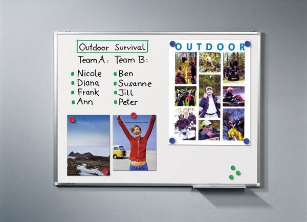 Whiteboard PREMIUM PLUS 120 x 240 cm, kratzfest, emailliert, weiß, Alu-Rahmen, weiße Kunststoffecken, Ablage 30 cm