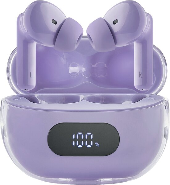 Kopfhörer Buds Plus T310AE, Digitale Prozentanzeige, Active Noise Cancelling, Environmental Noise Cancelling, Touchsteuerung, 25 h Laufzeit, lila