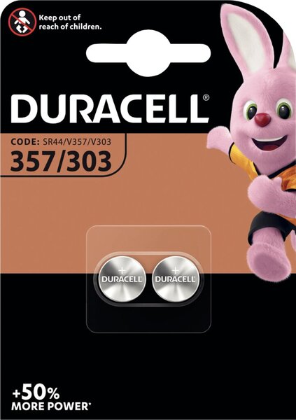 Knopfzelle, Silber Oxid, SR44, 3V, 190mAh, Watch, 2er Blister