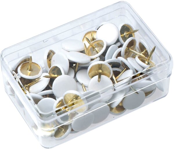 Reißnägel SUN, Ø 9,5 mm, plastiküberzogen, weiß, 100 Stück