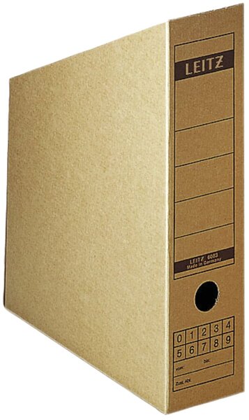Archivstehsammler Premium naturbraun, A4, mit Griffloch, Nutzung auch in Querformat, extrastarke Wellpappe, Maße: 80 x 325 x 270 mm