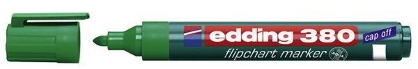 Flipchartmarker 380, Rundspitze, Stichstärke 1,5 - 3 mm, nachfüllbar mit edding BTK25, grün
