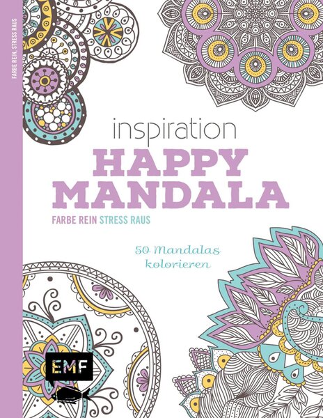 Inspiration Happy Mandala, Malbuch für Erwachsene