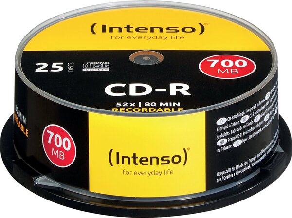 Rohling CD-R, 80 Min., 700 MB, 52x, 25er Spindel
