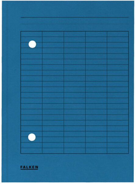 Umlaufmappe DIN A4, 250g/qm Manila-Karton, Organisationsdruck, 2 Schaulöcher, blau