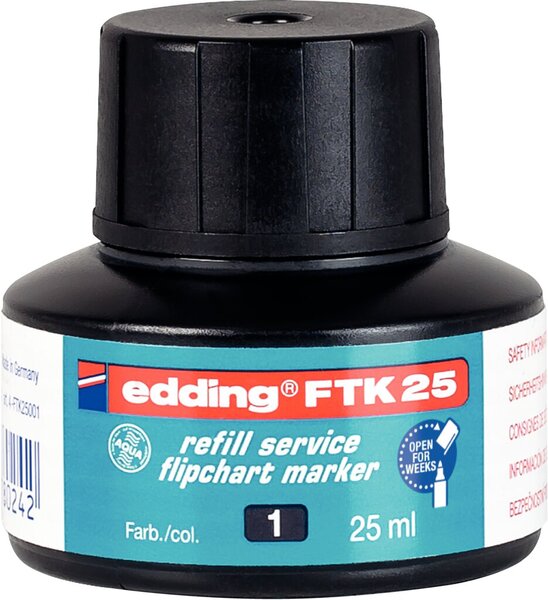 Nachfülltusche in Flasche 25 ml, für Boardmarker: edding 380,383, schwarz