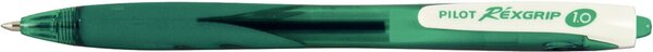 Kugelschreiber Réxgrip, Schaft grün, Kunststoff, Mine M - 0,4 mm, grün