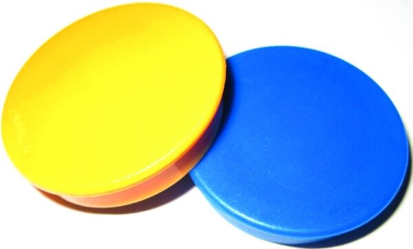 Haftmagnet, Ø 24 mm, sortiert, Haftkraft 300g (bis zu 4 Blatt DIN A4 80g/qm), Packung à 10 Stück