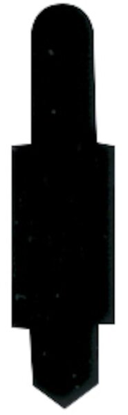 Stecksignale 15 x 55 mm, PVC, zum Einstecken in Schlitzstanzungen bei Einstellmappen, 100 Stück, schwarz